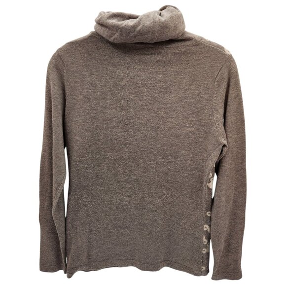 Vintage Gucci Womens Grey Turtleneck Sweater With White Pattern & Chain Detail - Picture 5 of 8